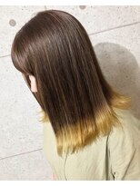 ヘアテリア リュウ 大塚(hair teria ryu) イエローテール×チョコブラウン【ryu 大塚 北口】