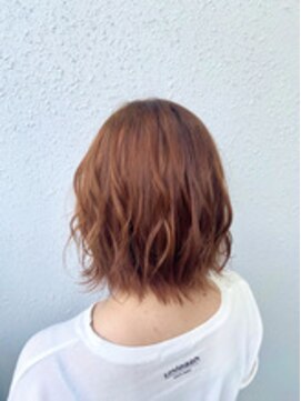 カプア 仙台駅前店(Kapua) オレンジカラー/ダブルカラー/ウェーブボブ/10代20代人気◎