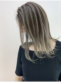 バレイヤージュ×ホワイトグレー