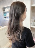 福山市美容室caary人気インナーカラー ベージュ グレージュ