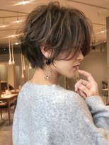 ビューエヒメ(VIEW EHIME)&nbsp;前髪大人かわいい美髪ホワイトグレージュネビージュショートボブ