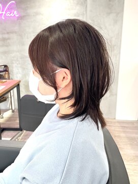 ラッキーヘア 加古川(Lucky Hair) 韓国風ウルフレイヤー×ラテカラー【カドワキ】