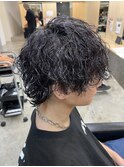 メンズウルフ波巻きスパイラルパーマ