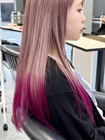 カーサ バイ ハミュウ たまプラーザ(CASA by Humium)&nbsp;10代20代30代大人かわいい艶感裾カラーピンク×アッシュベージュ