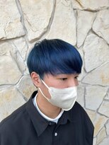 ヘアメイク ヴァロ(Hair Make VaLo) 【山崎 隼平】サファイアブルー × ナチュラルマッシュ