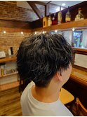 ウルフマッシュパーマハイライト〈理容室〉東浦和メンズ