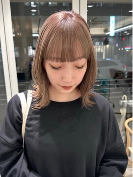 ガーデンヨコハマ(GARDEN YOKOHAMA) レイヤーカットシアーカラーベージュこなれミディボブイメチェン