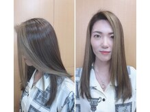 シンラヘアー(SINRAhair)の雰囲気（Meteo酸性縮毛矯正＋Meteoカラー全て酸熱ケアで仕上がり。）