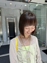 ガーデン ジングウマエ(GARDEN jingumae)&nbsp;栗原,切りっぱなしボブ,ピンクブラウン,グレーベージュ,c18