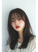 レイヤーロンググレージュアッシュ