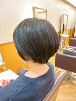 松本平太郎美容室 浦安店 丸みくびれ 大人ショートボブ/20代30代40代50代60代