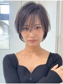 黒髪ボブルフネビージュ小顔ワンレンスペインカール