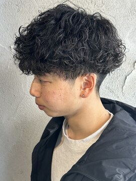 ニアウ 高崎店(Niau) 波巻きスパイラルパーマメンズパーマメンズマッシュ群馬高崎眉毛