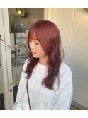 ブリーチなし/艶髪ピンクベージュ