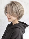 黒髪クラゲヘアーオリーブグレー小顔ココアベージュ
