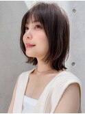 黒髪ワンカール前髪小顔うる艶髪エアリーカール#527f1212