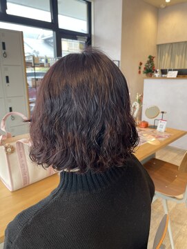 ナイアバイアヌエヌエ(naia by anuenue) ボブパーマ×ディープバイオレット