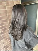 簡単ワンカールレイヤーアイスグレージュカラー