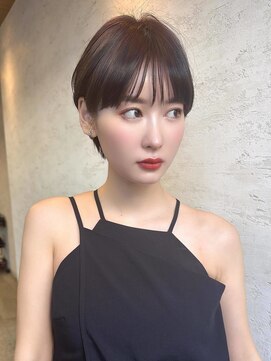 ダム(DaM) ナチュラルボブ前髪ありイメチェン20代30代40代ショートボブ