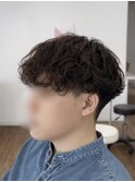 マッシュ×緩めシャドウパーマ