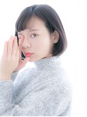 ふんわりワンカールボブのストレート☆relian青山