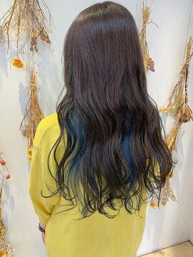 アッシュ 二子玉川店(Ash) インナーカラー×ネイビーブルー