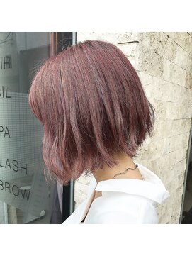ウノプリール 茶屋町店(unopulir) 【unopulir永尾】前下がり大人可愛いボブ☆クリアピンクstyle