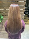ツヤ髪髪質改善ハリウッドTRロングストレート明るめブラウン