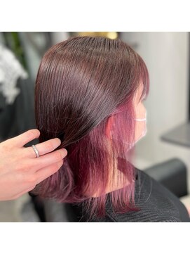 エイトヘアー(Ei8htHair) インナーカラー ピンク