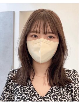 ノク(nok) ラベンダーミルクティー_オリーブベージュレイヤーカット