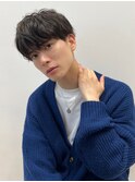 スパイラルパーマ マッシュ 刈上げ ゆるめ