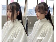 【リアルお客様】の顔周りカットbefore /after