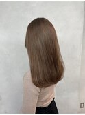 くすみベージュ_タイトストレート_髪質改善