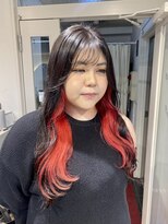 テトラ バイ ネオリーブ 横浜西口店(tetra by neolive)&nbsp;＊がっつりレッドインナーカラー＊[横浜/横浜駅]