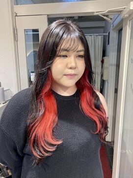 テトラ バイ ネオリーブ 横浜西口店(tetra by neolive) ＊がっつりレッドインナーカラー＊[横浜/横浜駅]