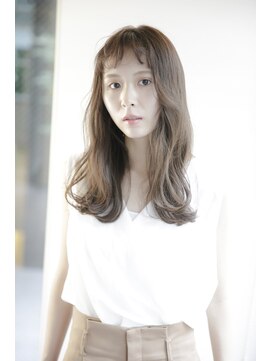 ルルディ バイ アフロディーテ銀座(luludi by APHRODITE) 黒髪/グレーベージュ/レイヤーロング/前髪パーマ/銀座