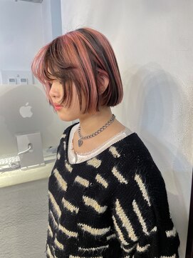 チクロヘアー(Ticro hair) @nkkn15 design pink lowlight