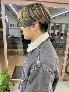 キートス 高知店(kiitos) ○メンズバレイヤージュ×ニュアンスパーマセンターパート20代