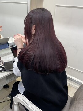 シーン(seen) 【ワインレッド×くびれヘア】