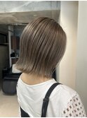 30代40代５０代女性白髪ぼかしハイライトスタイル　ボブ