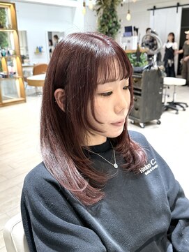 アルクバイネオリーブ 荻窪店(arc by neolive) ウルフレイヤーカット×ボルドーカラー