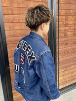 ラフ バイ マグ 南松本(R.A.F. by Mag) メンズハイライトメッシュツイストスパイラルパーマツーブロック