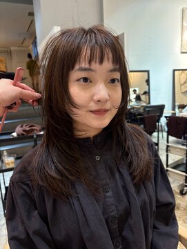 ノラ ヘアーサロン(NORA HAIR SALON) 顔まわりレイヤー赤み消しカラー