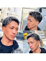 メグロバーバーショップロッポンギ 目黒六(MEGURO BARBER SHOP 6PPONGI)&nbsp;ベリーショート×ホワイトメッシュ