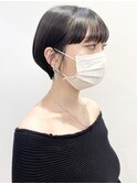 【モリオ松戸　石山】黒髪くびれショート耳掛けショート前髪あり