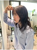 ゆるふわパーマ/コテ巻き風パーマ/ミディアムパーマ/パーマヘア