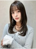 くびれヘア/顔周り/韓国/レイヤーカット/黒髪/ミディアム北千住