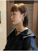 切りっぱなしボブ/眉上バング/前髪カット