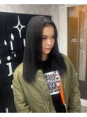 伸ばしかけヘア/小顔ヘア/ブリーチなしカラー/髪質改善