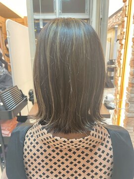 髪質改善/顔周りレイヤーカット/グレージュ[千葉/千葉駅]